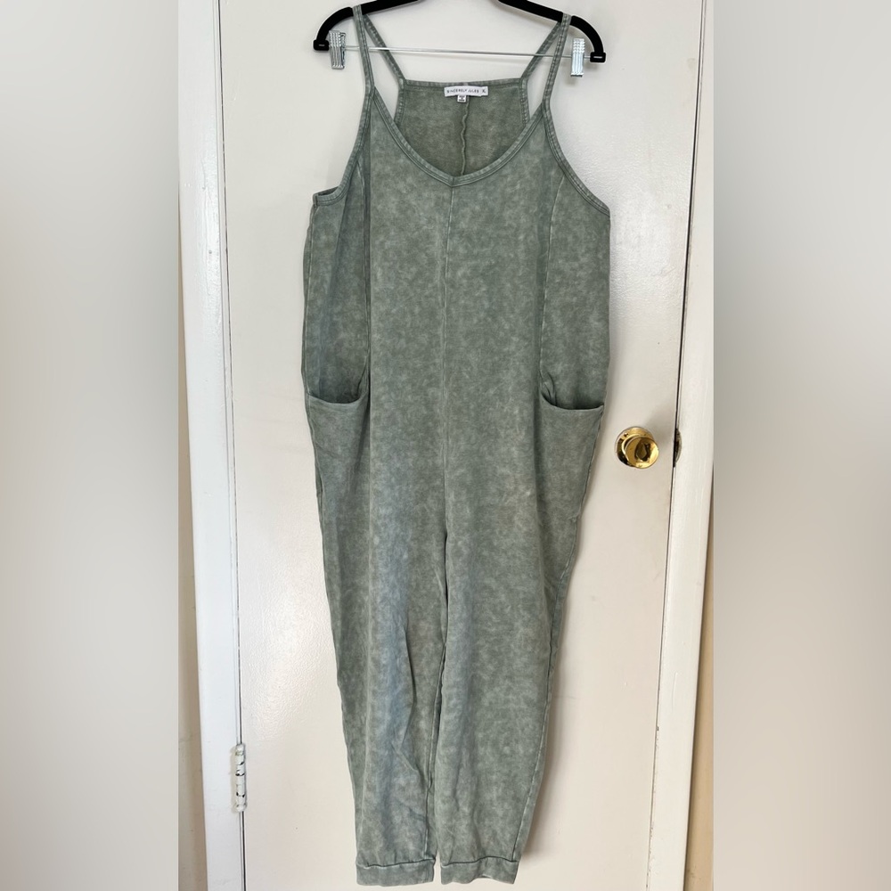 Sincerely Jules Sage Green Loungewear Jumpsuit